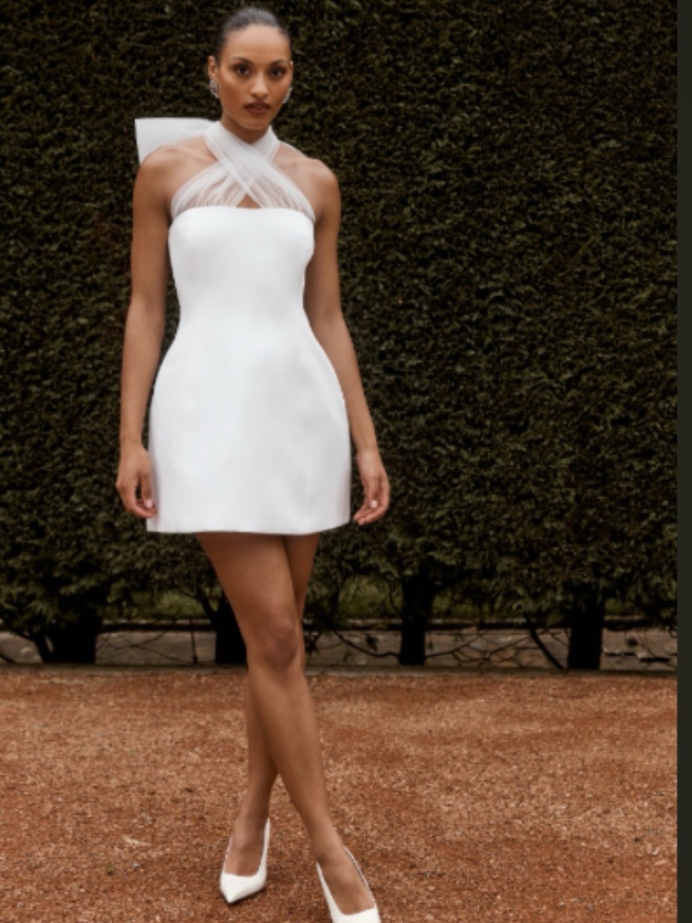 Meshki Maryam Tulle Bow Mini Dress